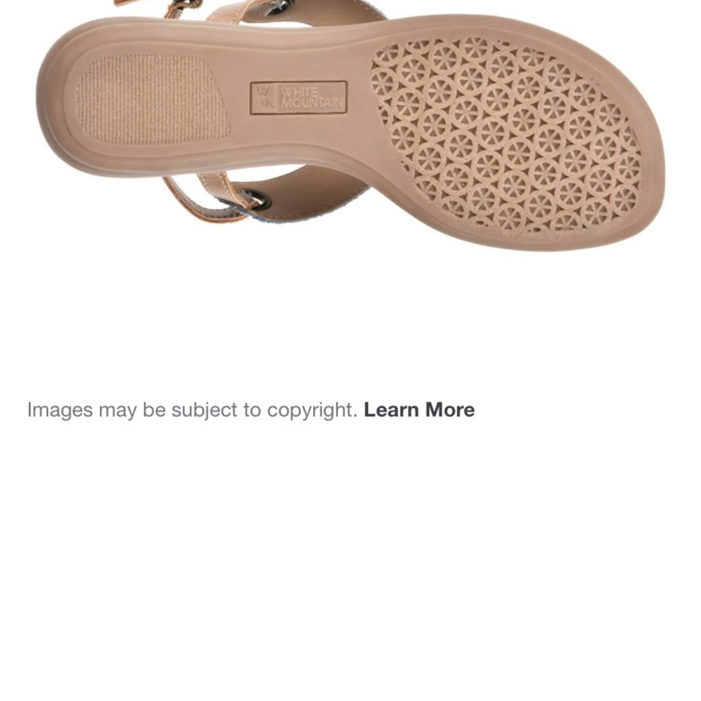 White Mountain London Thong Sandals Size 10M - Picture 3 of 9